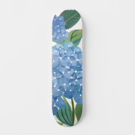 Skate Hortênsias Azuis Floral Aquarela