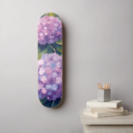 Skate Hortênsias Roxas Aquarela Floral