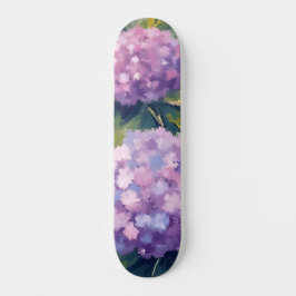 Skate Hortênsias Roxas Aquarela Floral