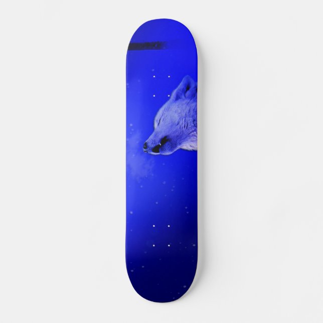 Skate Howling Timber Wolf in the Snow Lite Night (Frente)