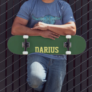 Skate Hunter Green Modern Name Trendência Clássica