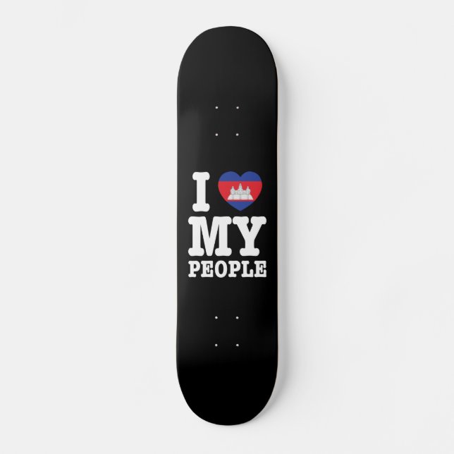 Skate I Heart (Love) My Khmer Pessoas (Frente)