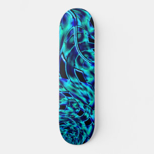 Skate Ilusão metálica e torta, imagem azul a verde