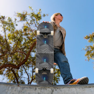 Skate Ilusões Ópticas De Impressão De Zebra,