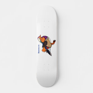 Skate Ilustração colorida do pato de mandarina
