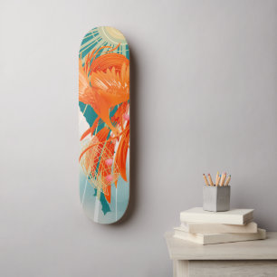 Skate Ilustração da Fenix de Conto de Fadas em Gaiola Do