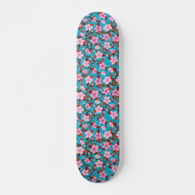 Skate Ilustração da flor de Sakura (Frente)