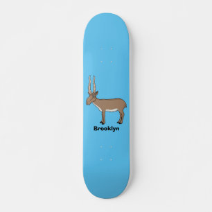 Skate Ilustração de antílope saiga em estilo cartoon