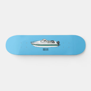 Skate Ilustração de desenho animado a motor