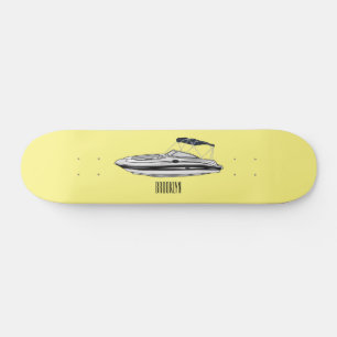 Skate Ilustração de desenho animado a motor