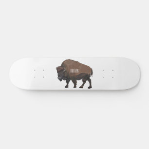 Skate Ilustração de desenho animado Bison