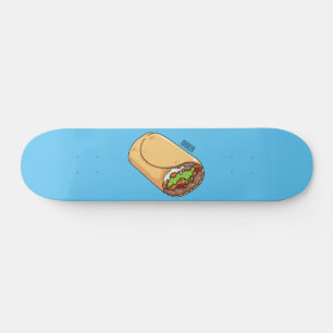 Skate Ilustração de desenho animado burrito