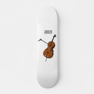 Skate Ilustração de desenho animado Cello