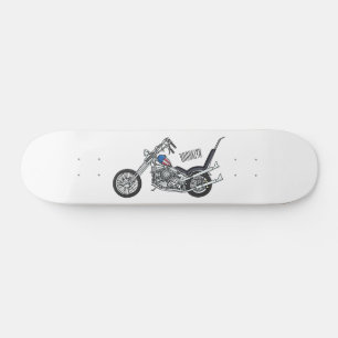 Skate Ilustração de desenho animado Chopper Motorcycle 1