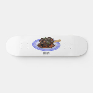 Skate Ilustração de desenho animado com haste de borrego