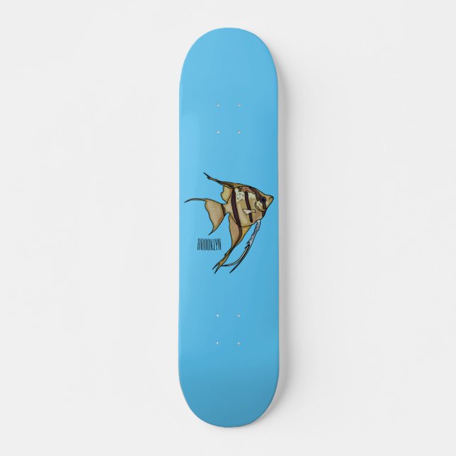Skate Ilustração de desenho animado de Angelfish (Frente)