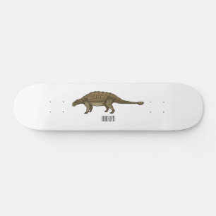 Skate Ilustração de desenho animado de Ankylosaurus