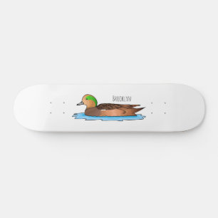 Skate Ilustração de desenho animado de ave-wigeon americ