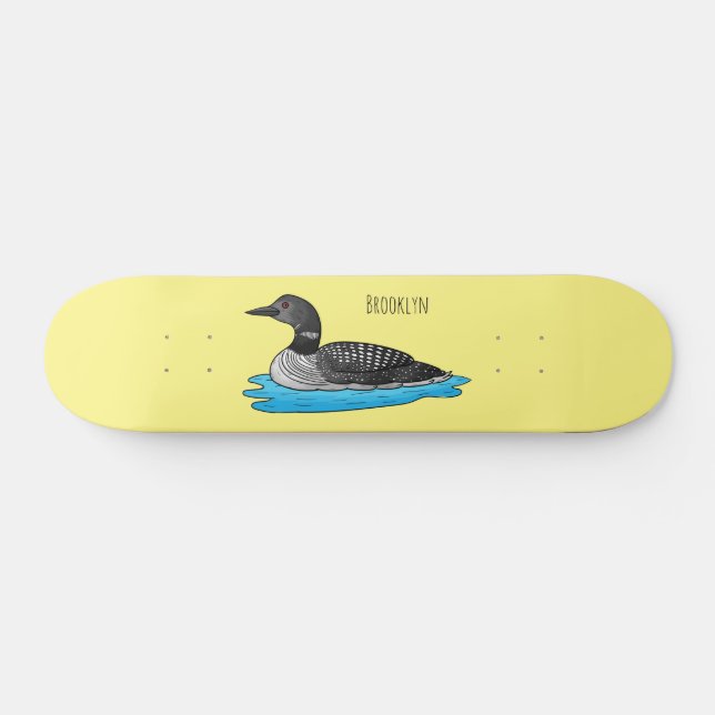 Skate Ilustração de desenho animado de aves soltas (Horz)