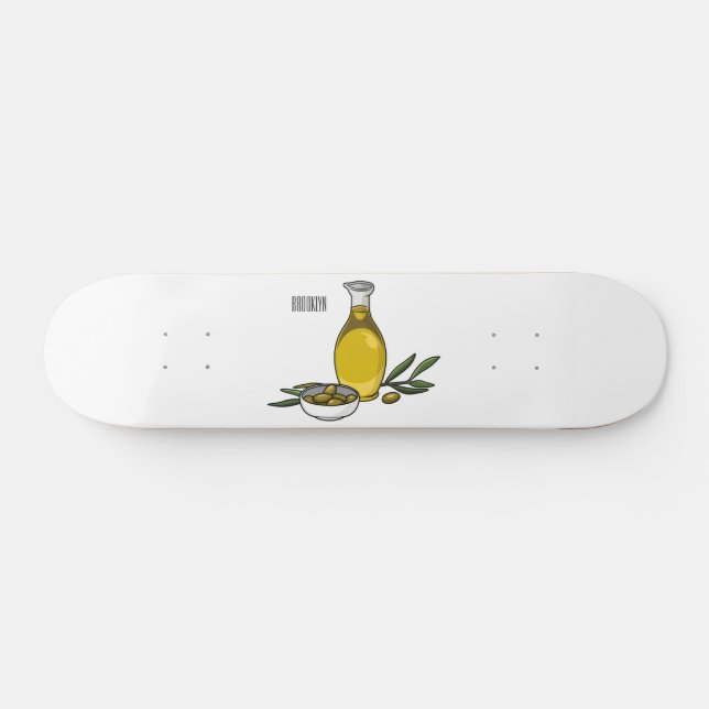 Skate Ilustração de desenho animado de azeite (Horz)
