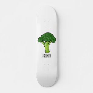 Skate Ilustração de desenho animado de brócolis