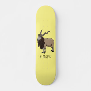 Skate Ilustração de desenho animado de cabra Markhor