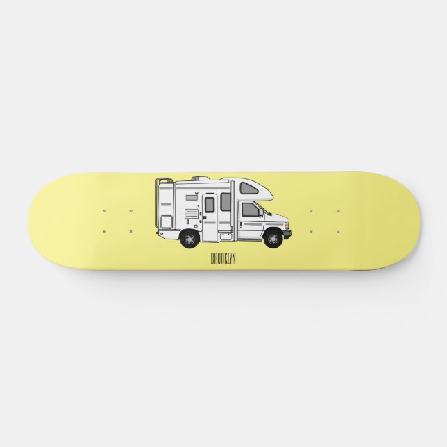 Skate Ilustração de desenho animado de Campervan (Horz)