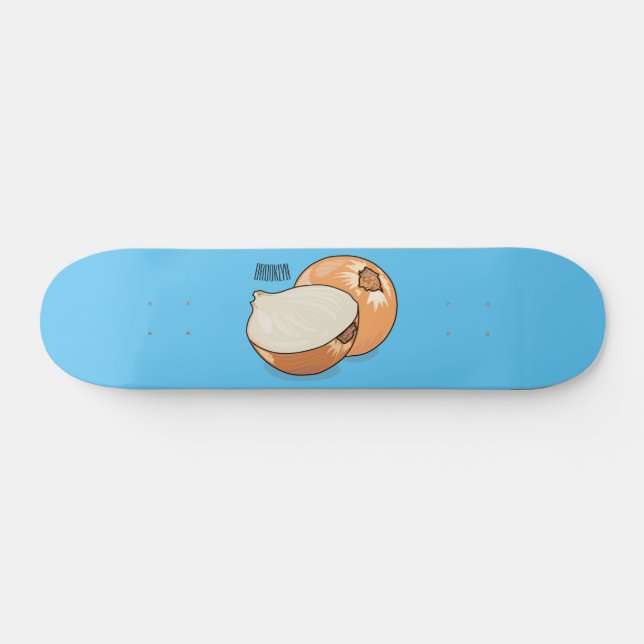 Skate Ilustração de desenho animado de cebola (Horz)