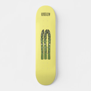 Skate ilustração de desenho animado de espargo