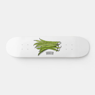 Skate Ilustração de desenho animado de feijão verde