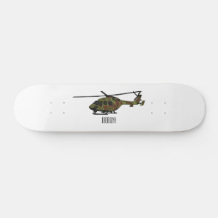 Skate Ilustração de desenho animado de helicóptero do ex