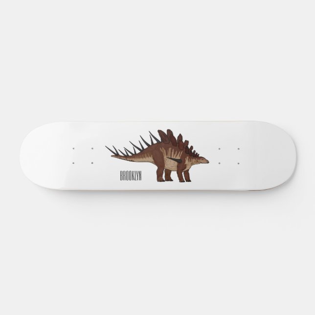 Skate Ilustração de desenho animado de Kentrosaurus (Horz)
