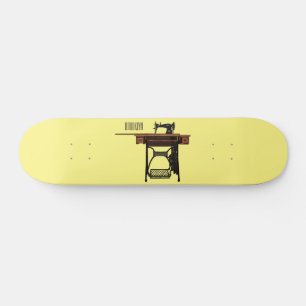 Skate Ilustração de desenho animado de máquina de costur