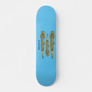 Skate Ilustração de desenho animado de marisco de jaca