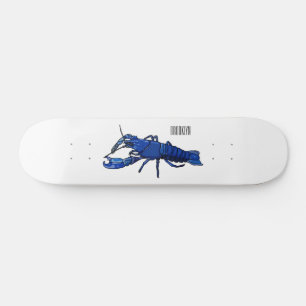 Skate Ilustração de desenho animado de marron azul