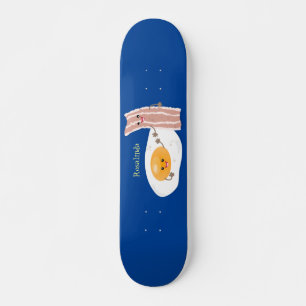 Skate Ilustração de desenho animado de ovo e bacon em 