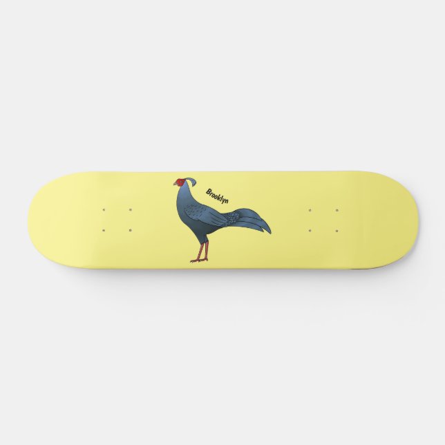 Skate Ilustração de desenho animado de pássaro de bombei (Horz)