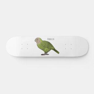Skate Ilustração de desenho animado de pássaro Kakapo