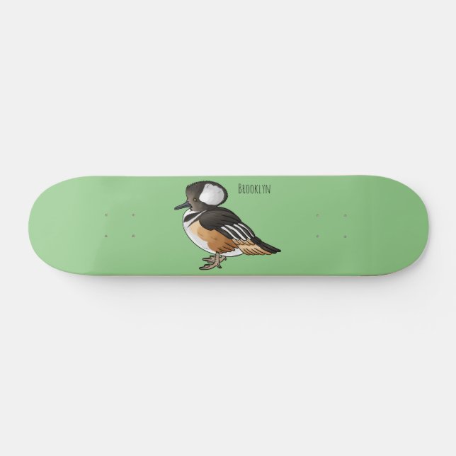 Skate Ilustração de desenho animado de pássaro merganser (Horz)