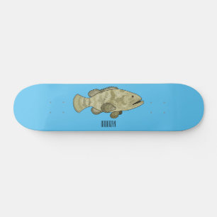Skate Ilustração de desenho animado de peixe-grua