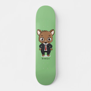 Skate Ilustração de desenho animado de rato bonito
