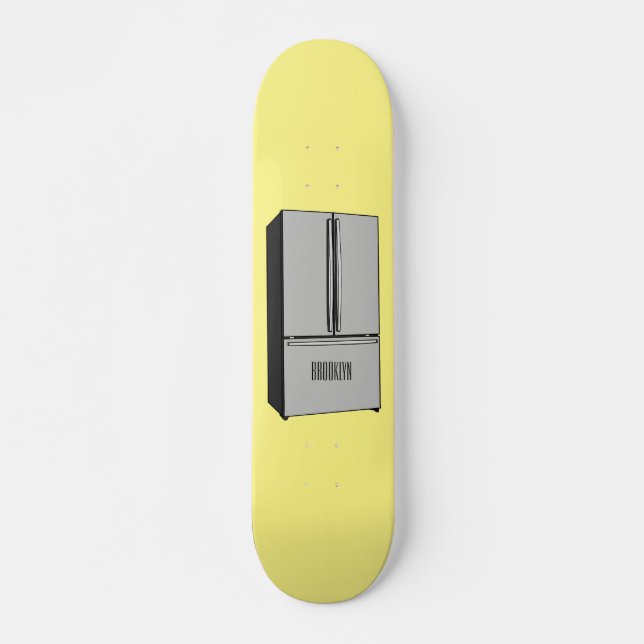 Skate Ilustração de desenho animado do frigorífico franc (Frente)