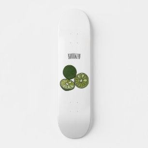 Skate Ilustração de desenho animado do limão Kaffir