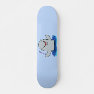 Skate Ilustração de desenho animado feliz e adorável