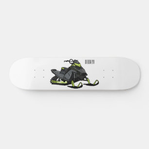 Skate Ilustração de desenho animado Snowmobile