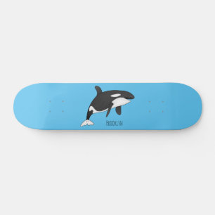 Skate Ilustração de desenho da baleia assassina