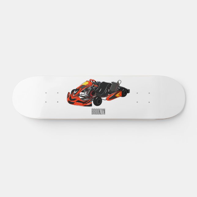 Skate Ilustração de desenho de corrida de Kart (Horz)