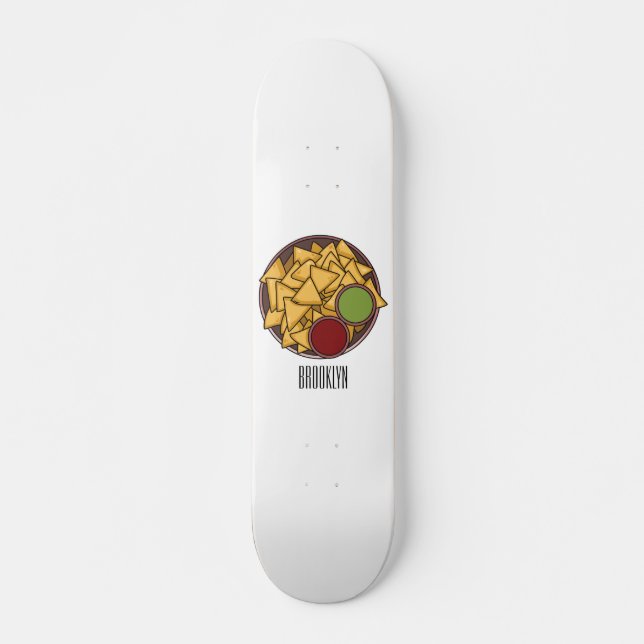 Skate Ilustração de desenho de Nachos (Frente)