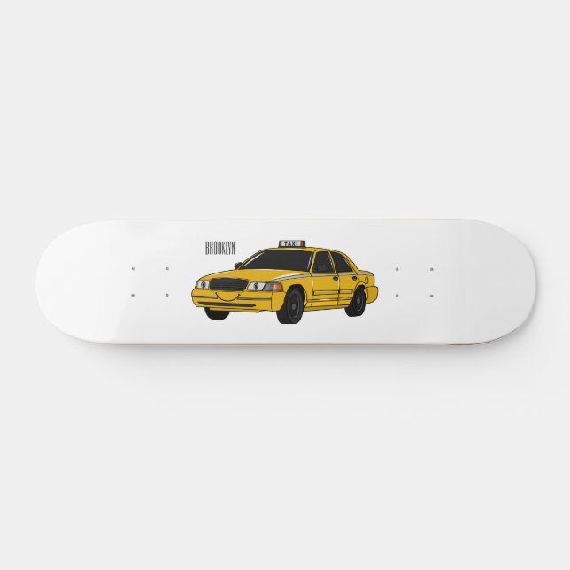 Skate Ilustração de desenho de táxi (Horz)