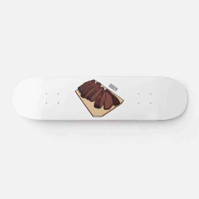 Skate Ilustração de desenho do peito de carne (Horz)